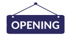 Store opening sign